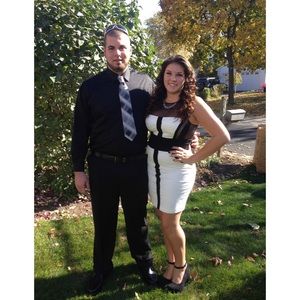 Cache Black and White Dress